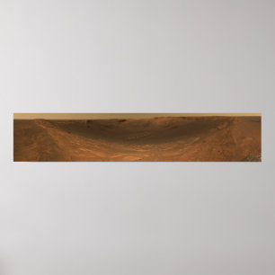 Aufprallkrater Ausdauer auf der Oberfläche von Mar Poster