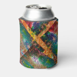 Aufprallung der farbigen Schichten mit rustikalem  Dosenkühler