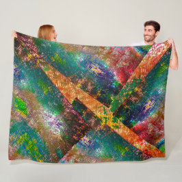 Aufprallung der farbigen Schichten mit rustikalem  Fleecedecke