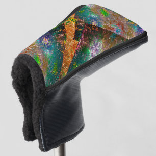Aufprallung der farbigen Schichten mit rustikalem Golf Headcover