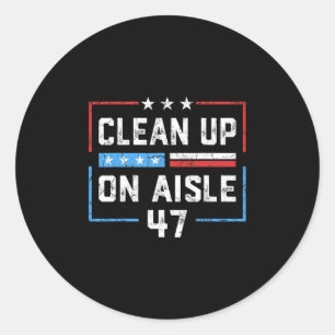 Aufräumen in Gang 47 Impeach 47 Anti Trump Präside Runder Aufkleber