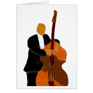 Aufrechte Bass-Spielermalerei