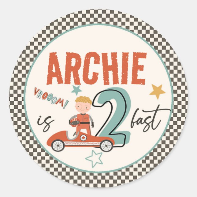 Aufregende Aufkleber für Rennwagen (Vorderseite)