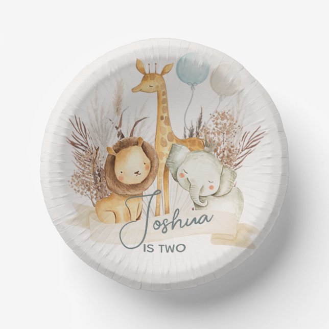 Aufregende Dschungelsafari Teller zum Thema Party (Vorderseite)