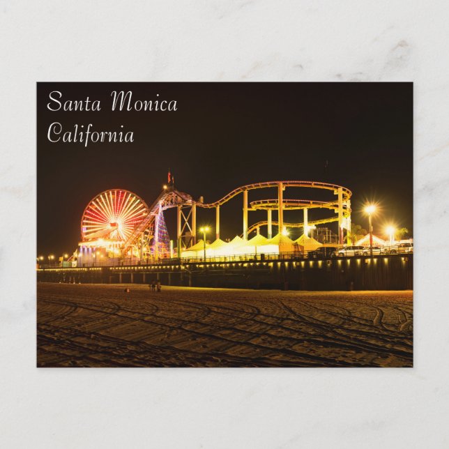Aufregende Postkarte Santa Monica Beach (Vorderseite)