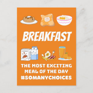 Aufregendes Frühstück Postkarte