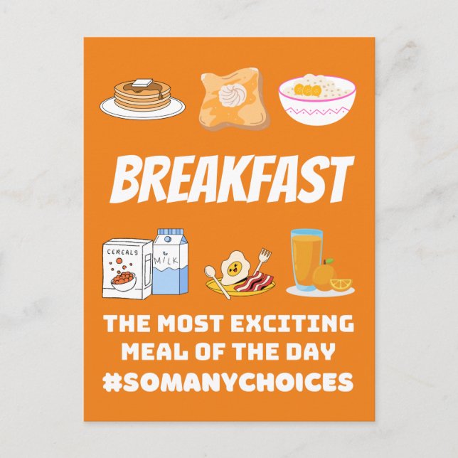 Aufregendes Frühstück Postkarte (Vorderseite)