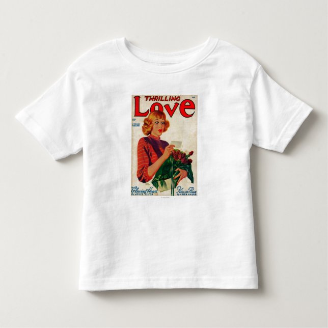 Aufregendes Liebe-Titelseite Kleinkind T-shirt (Vorderseite)