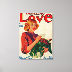 Aufregendes Liebe-Titelseite Leinwanddruck