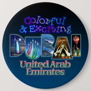 Aufregendes und buntes Dubai Button