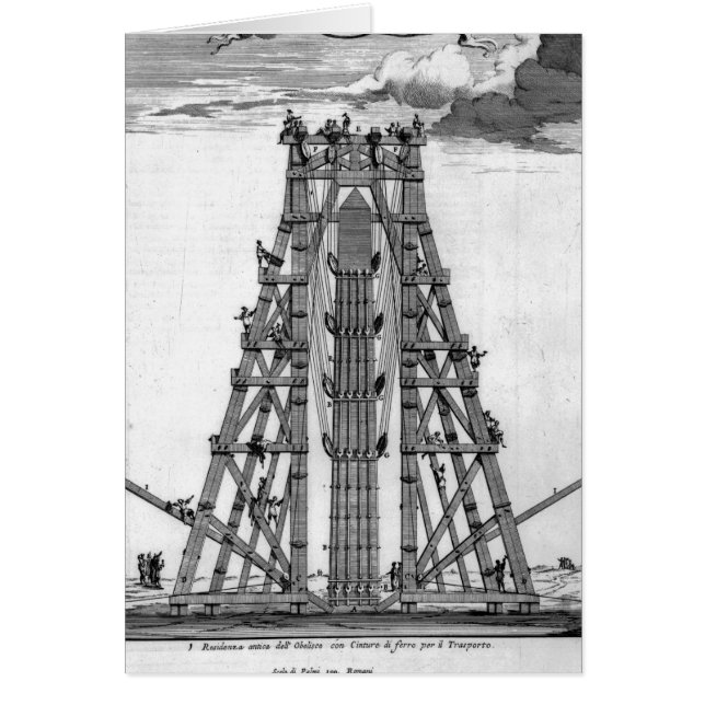 Aufrichten des alten ägyptischen Obelisk (Vorne)