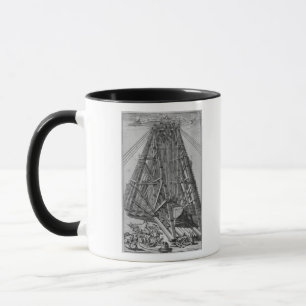 Aufrichten des alten ägyptischen Obelisk Tasse