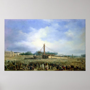 Aufrichten des Obelisk von Luxor Poster