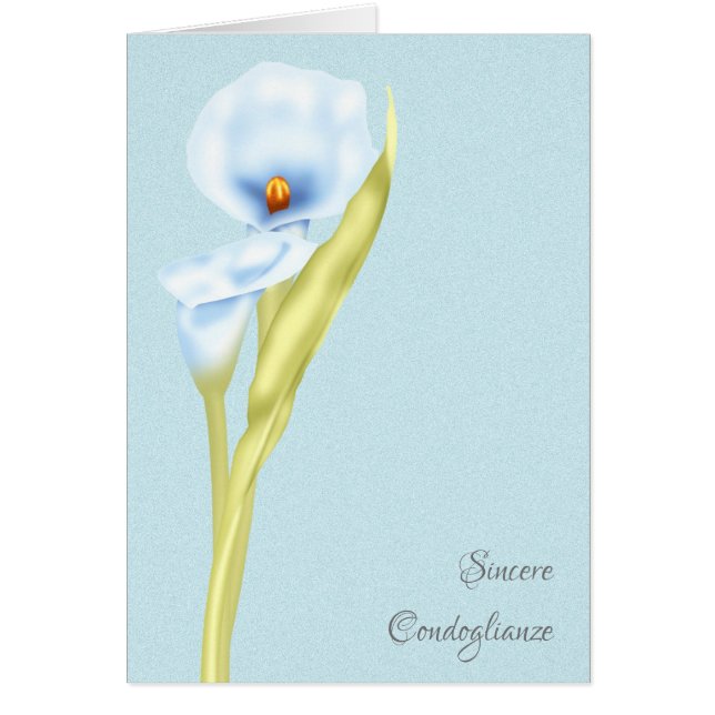 Aufrichtiger Condoglianze Italiener einfach (Vorne)