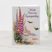 Aufrichtiges BeileidVintage Cowbell-Blumen und