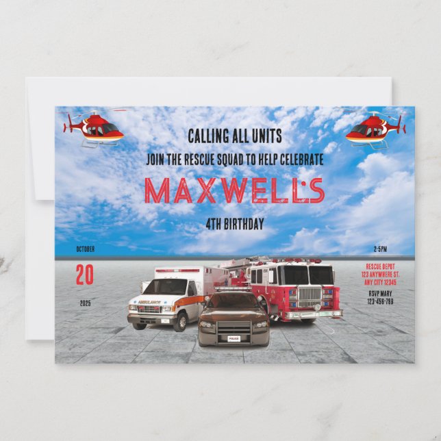 Aufruf aller Einheiten zum Geburtstag Einladung (Vorderseite)