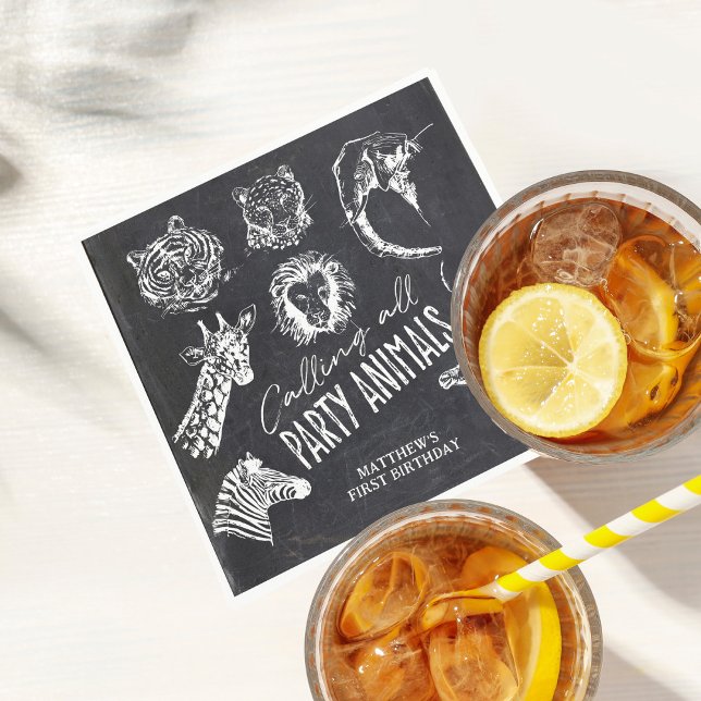 Aufruf aller Party Chalkboard Geburtstag Serviette (Von Creator hochgeladen)