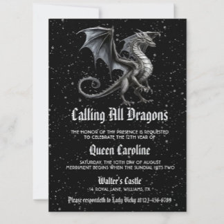 Aufruf an alle Drachen zum Geburtstag Einladung