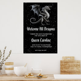 Aufruf an alle Drachen zum Geburtstag Poster