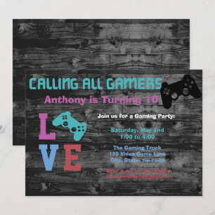 Aufruf an alle Gaming Girls Geburtstagsparty Einladung