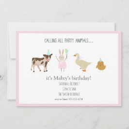 Aufruf an alle Party Mädchen Geburtstag Einladung