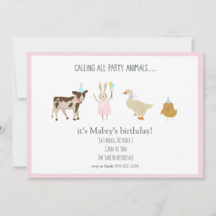 Aufruf an alle Party Mädchen Geburtstag Einladung