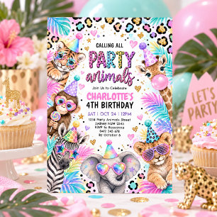 Aufruf an alle Partytiere: Geburtstag Safari Girl Einladung