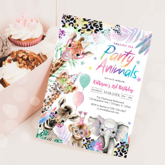 Aufruf an alle Partytiere Safari Geburtstag Einladung