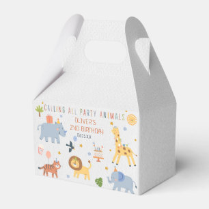 Aufruf an alle Partytiere Safari Zoo Geburtstag Geschenkschachtel