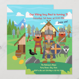 Aufruf an alle Wikinger-Kinder zur Geburtstagspart Einladung