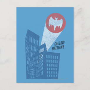 Aufruf von Batman Bat Symbol Graphic Postkarte