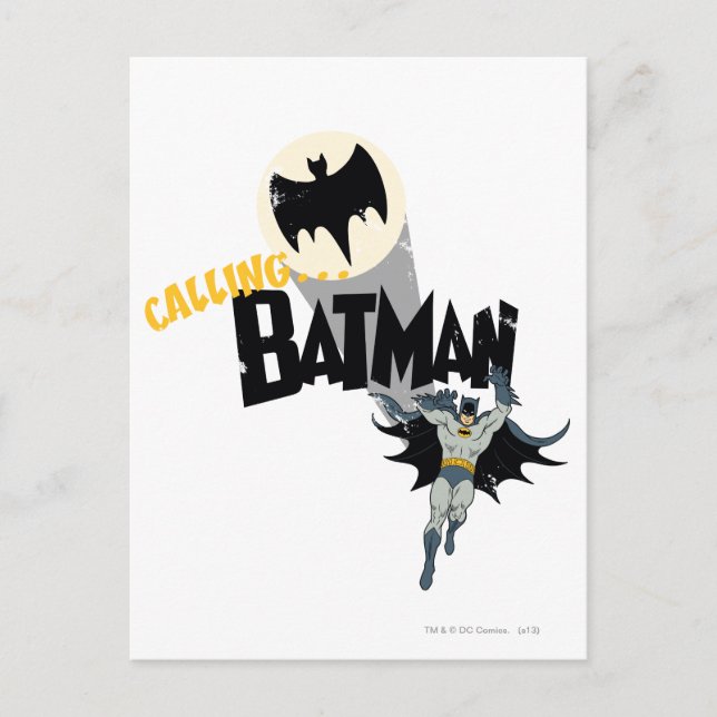 Aufruf von Batman Graphic Postkarte (Vorderseite)