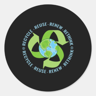 Aufruf zum Aktivismus am Tag der Erde Bitte Recycl Runder Aufkleber