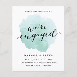 Aufruf zur Verlobung von Aquarellfarben für Budget