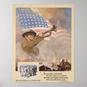 Aufruf zur Verteidigung des Zweiten Weltkriegs Poster