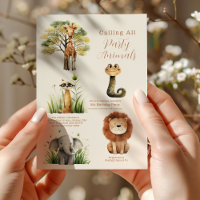 Aufrufen aller Party Tiere Safari Zoo Geburtstag