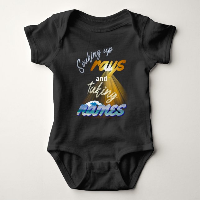 Aufsaugen von Meldungen und Namensaufruf in Sommer Baby Strampler (Vorderseite)