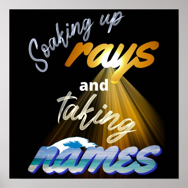 Aufsaugen von Meldungen und Namensaufruf in Sommer Poster (Vorne)