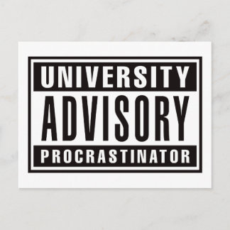 Aufschiebehilfe an der Universität Postkarte