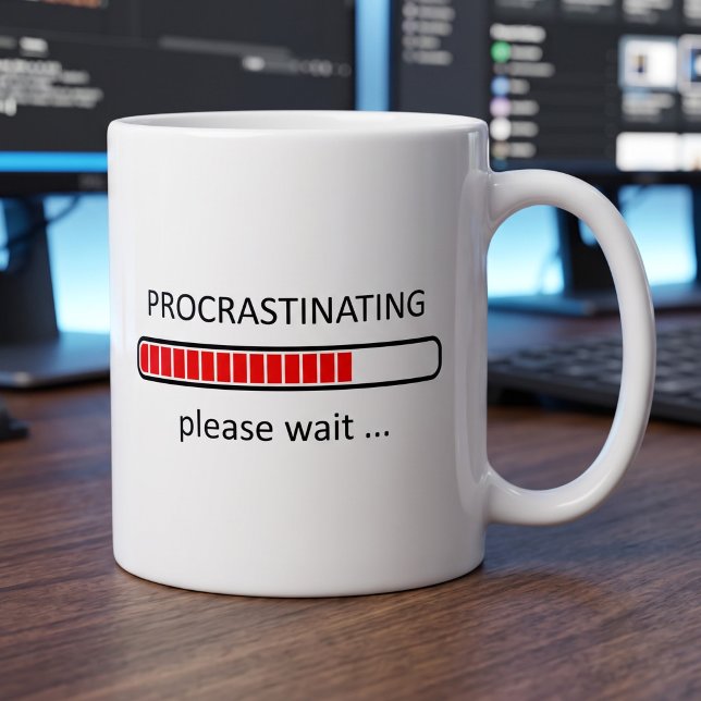 Aufschieben Bitte warten - Lazy Day Tasse (Von Creator hochgeladen)