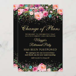 Aufschiebtes Party für das Blumenpensionssystem Einladung