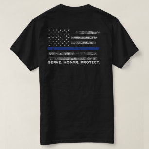 Aufschlags-Ehre schützen Flagge T-Shirt