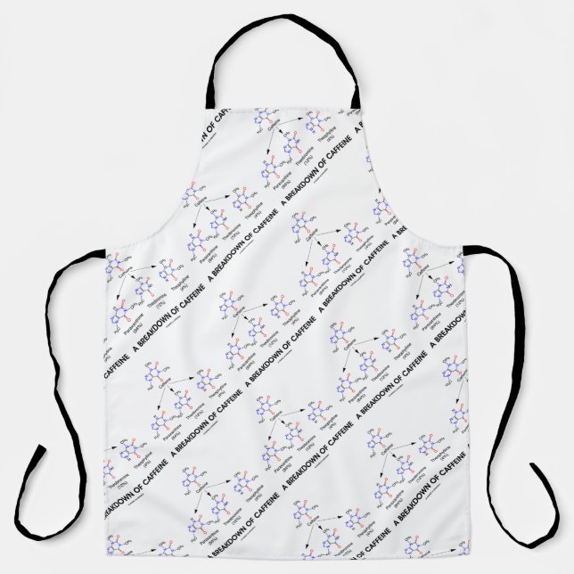 Aufschlüsselung der Coffein-Koffeinmetaboliten Schürze (Vorderseite)