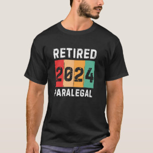 Aufschub 2024 Paralegal Vintag Retro Retirement T-Shirt
