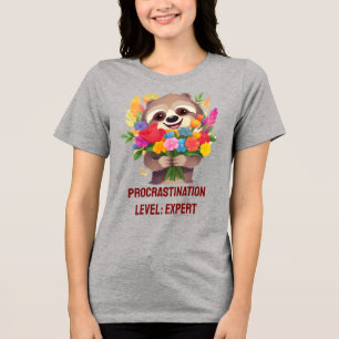 Aufschub: Expert - Funny Sloth T-Shirt Tri-Blend Shirt