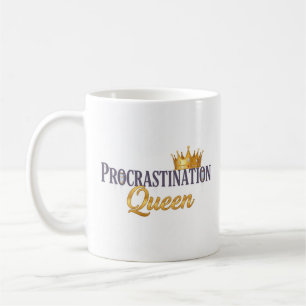 Aufschub Königin Tasse - Goldkrone & Stundenglas