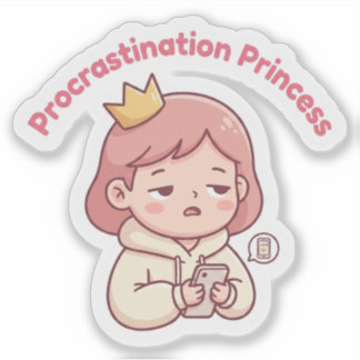 Aufschubprinzessin Süße Ästhetik Sticker