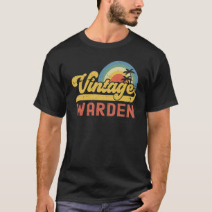 Aufseher Vintage-Sonnenuntergang Beruf Retro-Job-T T-Shirt