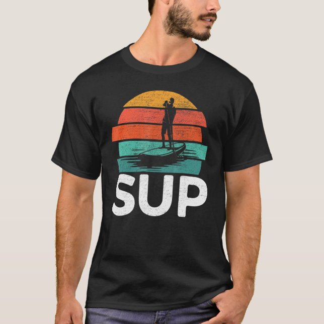 Aufsetzen Paddelbrett-Boarding-Surfen T-Shirt (Vorderseite)