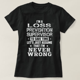 Aufsichtsbehörde für die Vermeidung von Verlusten T-Shirt